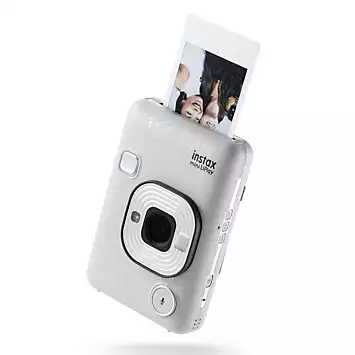 Fujifilm Instax Mini LiPlay Hybrid Instant Camera (20 Shots) - Stone White | Kaleidoscope