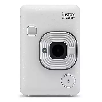 Fujifilm Instax Mini LiPlay Hybrid Instant Camera (20 Shots) - Stone White | Kaleidoscope