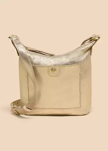 Gold Mini Fern Leather Crossbody Bag by White Stuff | Look Again