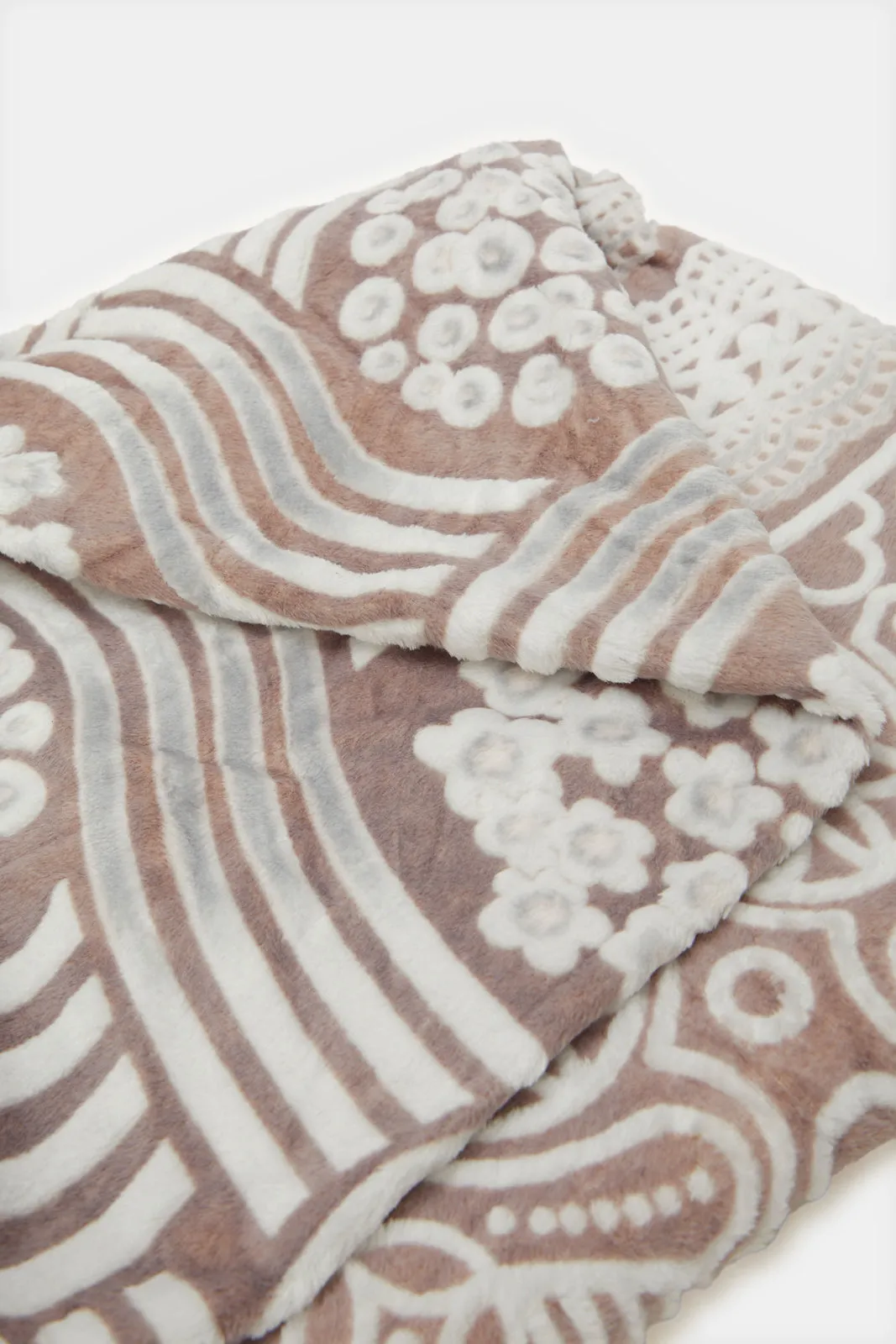 Grey Printed Blanket (Single Size)