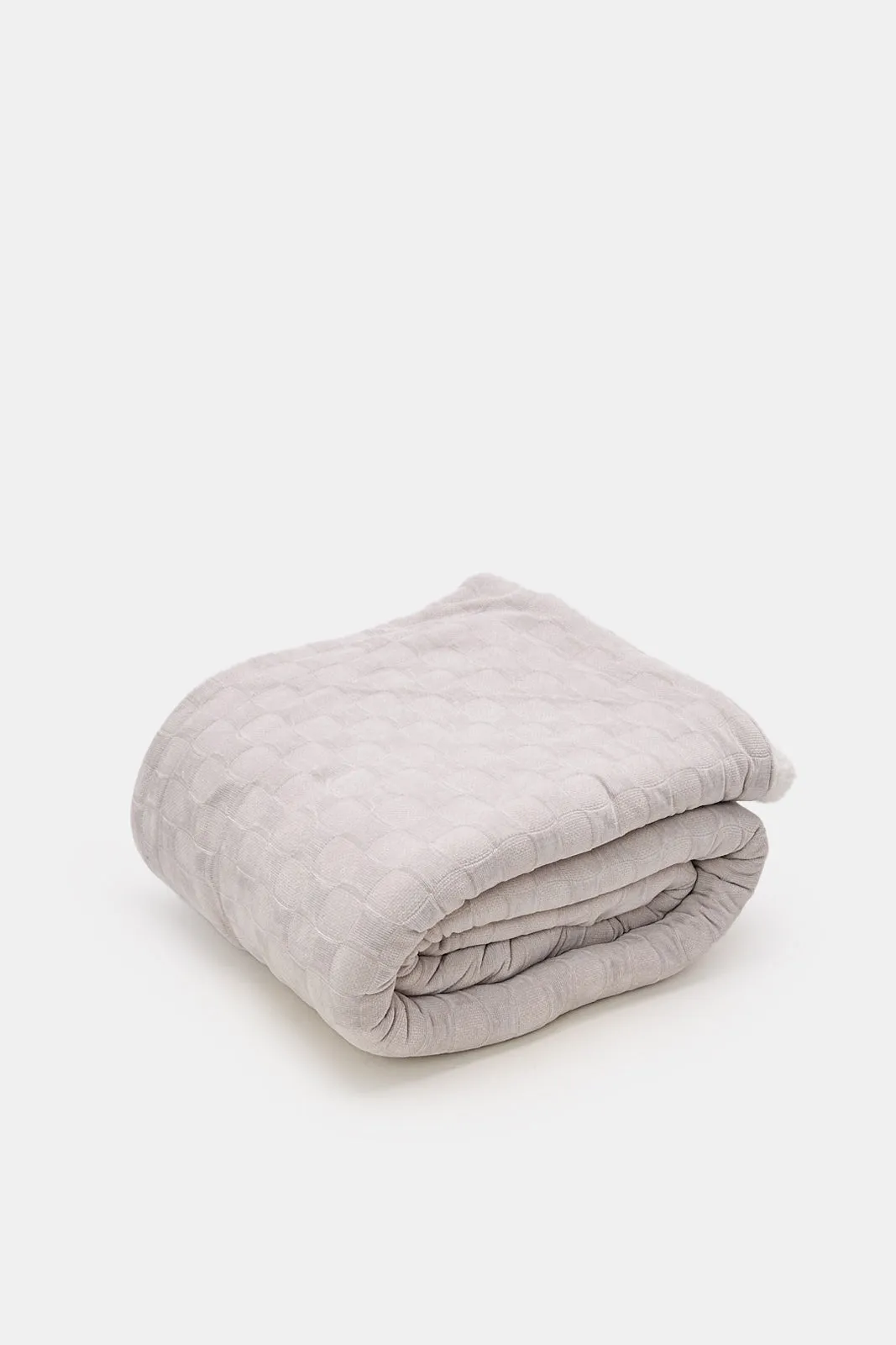 Grey Reversible Sherpa Blanket (Single Size)