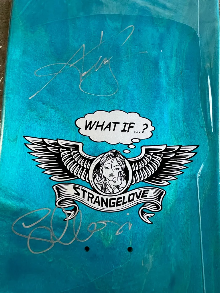 HAND SIGNED by Anita & Sean Cliver StrangeLove Skateboards Anita / Blue Stain / 9.6 Deck