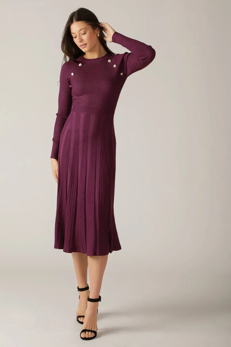 HIGH STANDARDS SWEATER MIDI DRESS