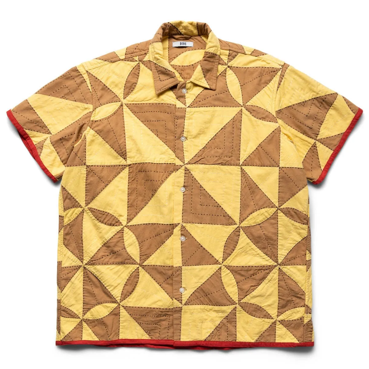 HOMER QUILT SS SHIRT YELLOW MULTI | Bodega