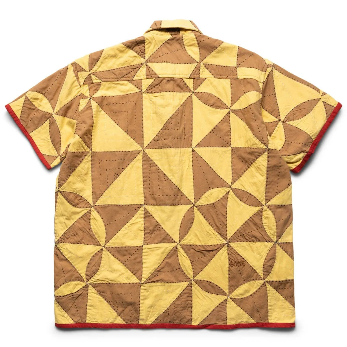 HOMER QUILT SS SHIRT YELLOW MULTI | Bodega