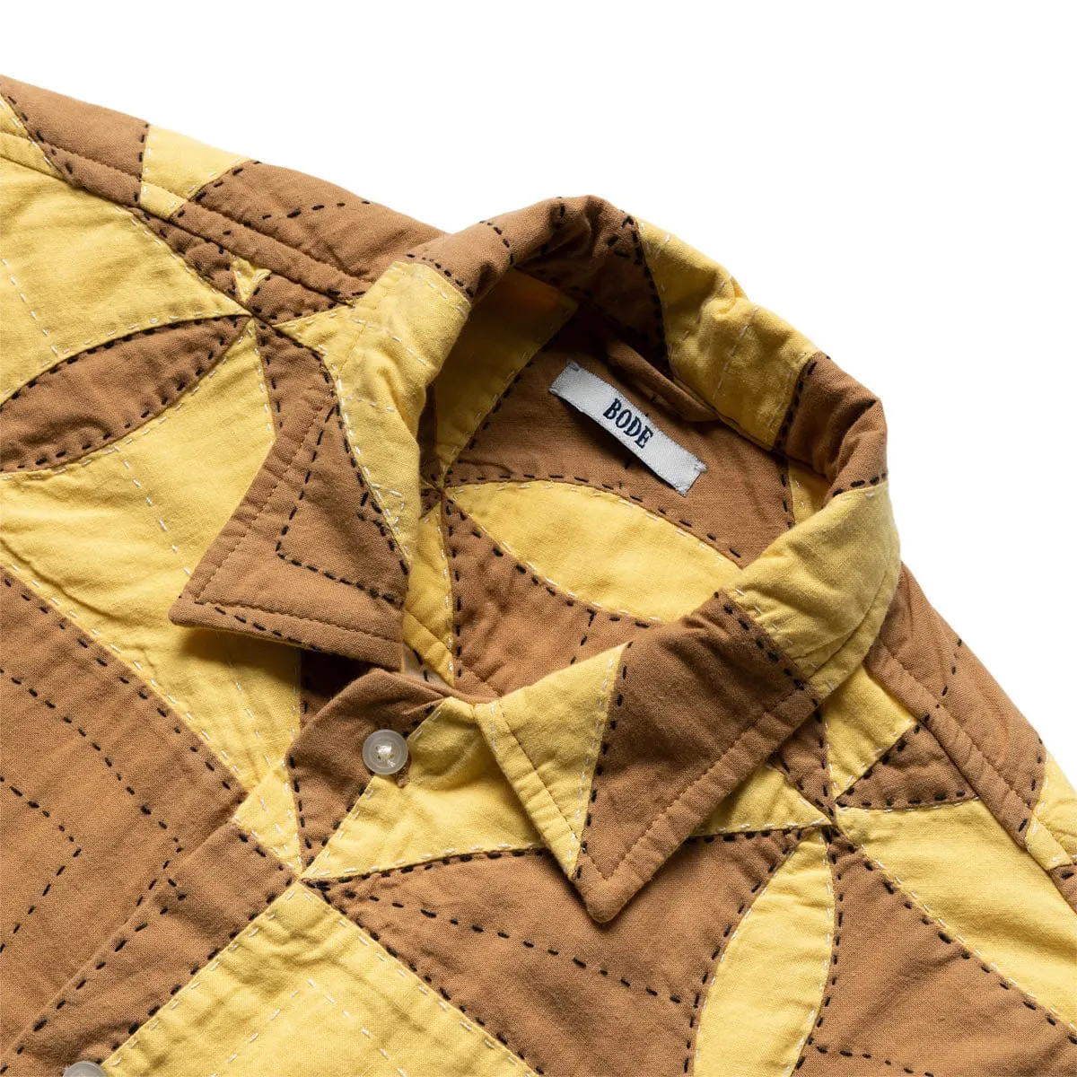 HOMER QUILT SS SHIRT YELLOW MULTI | Bodega