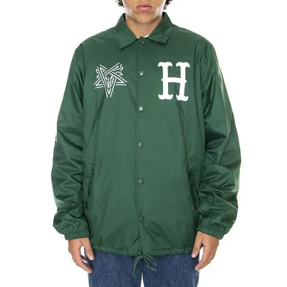 Huf Mens Huf x Thrasher Split Coaches Forest Green Jacket