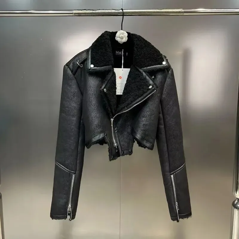 IMAN FAUX LEATHER JACKET