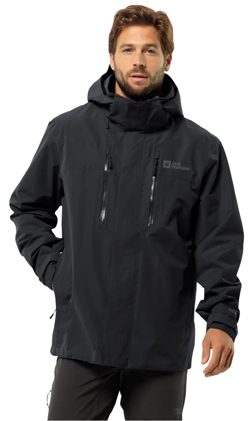 Jack Wolfskin Men's Jasper 2-Layer Jacket Black | Buy Jack Wolfskin Men's Jasper 2-Layer Jacket Black here | Outnorth