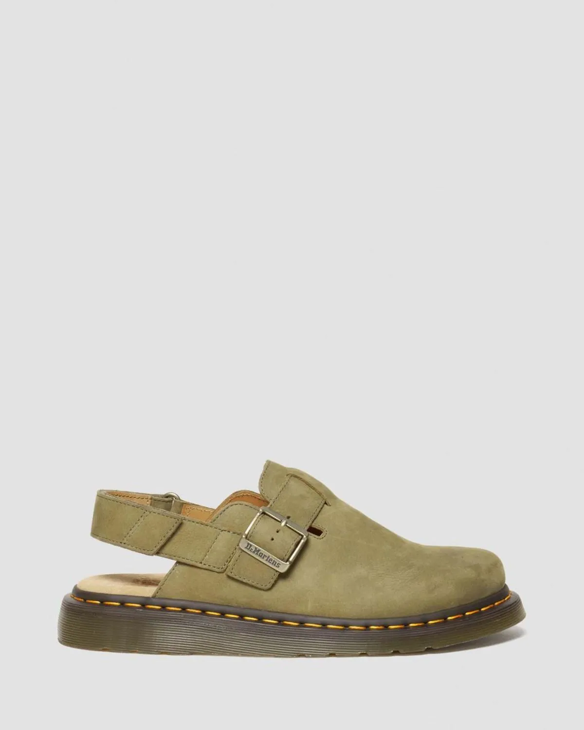 Jorge II Tumbled Nubuck Slingback Mules - Muted Olive