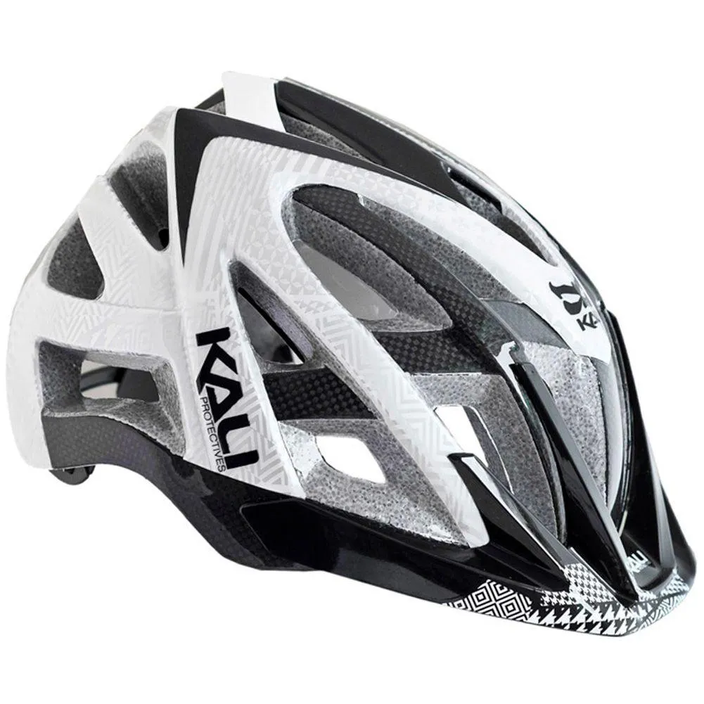 Kali Avita MTB Helmet - Carb Pattern - White-Gray