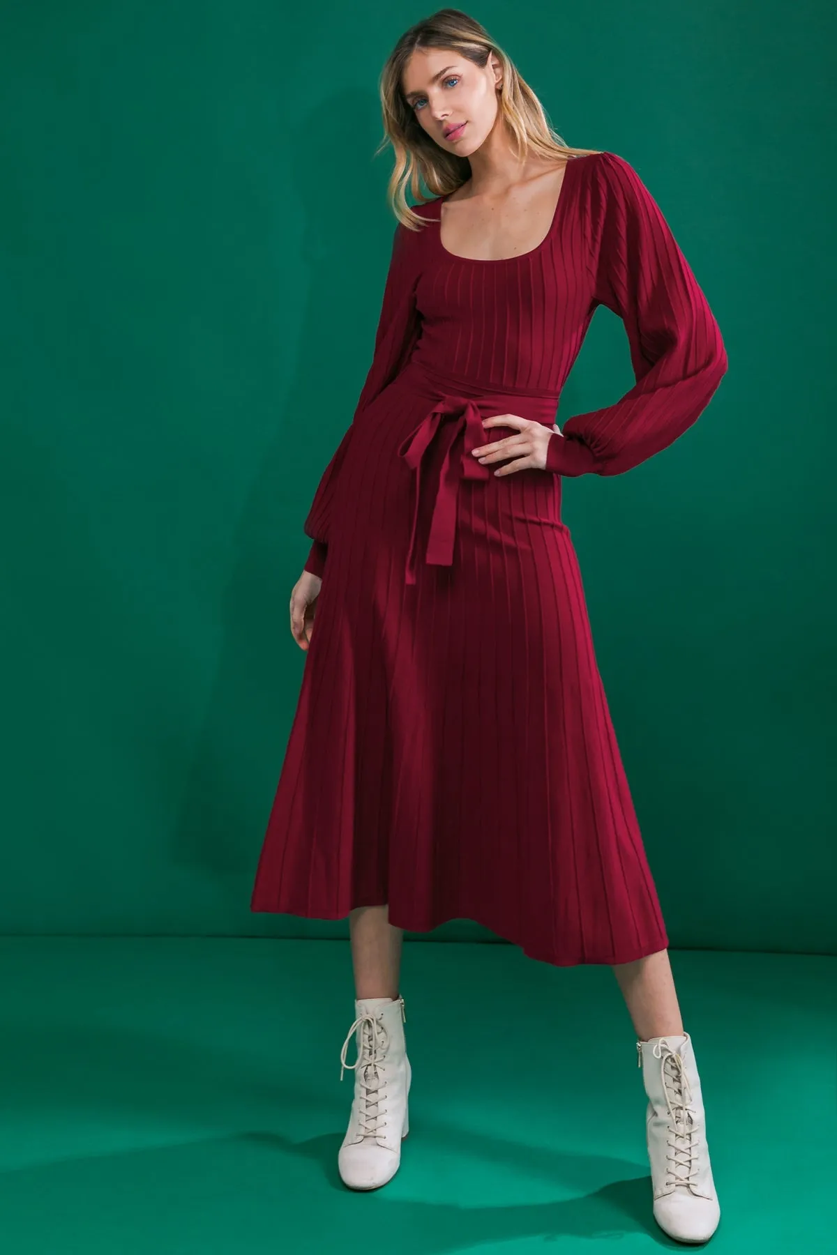 KEEP LOOKING UP SWEATER MIDI DRESS