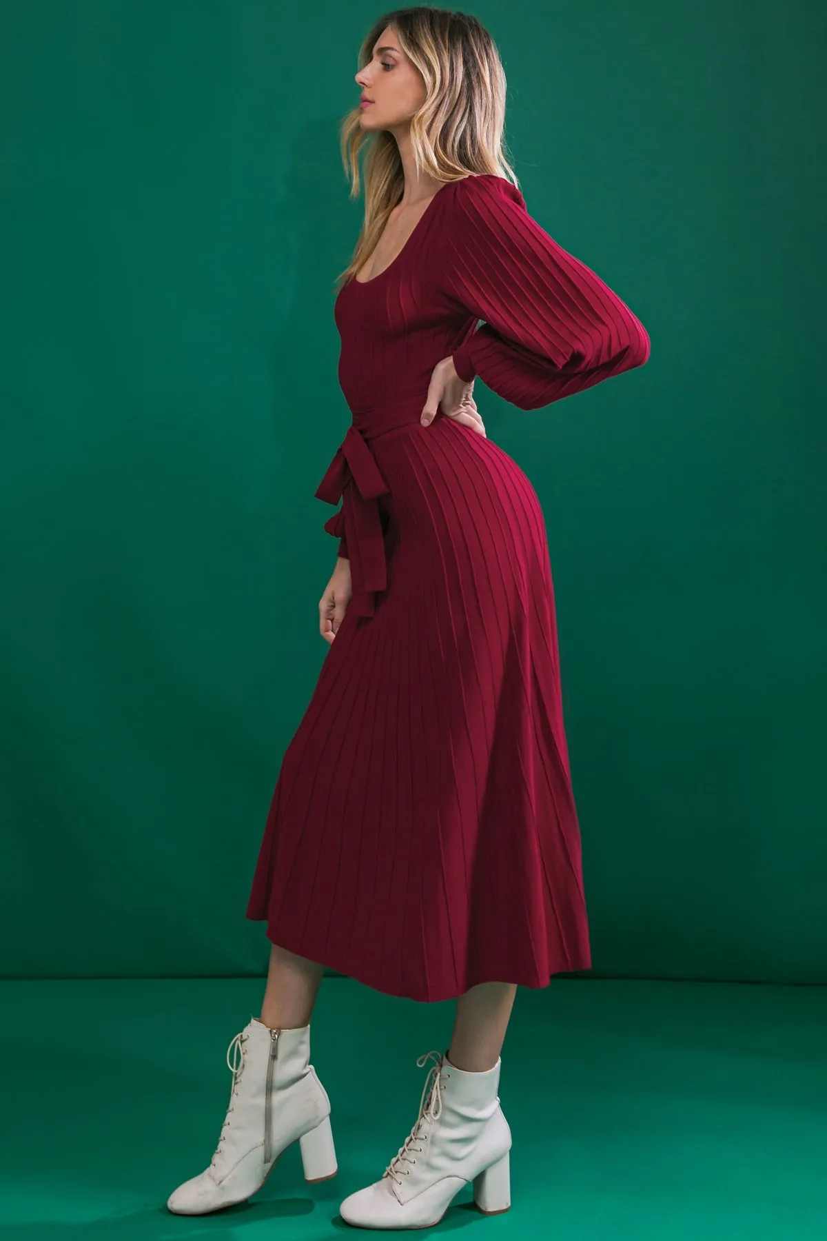 KEEP LOOKING UP SWEATER MIDI DRESS