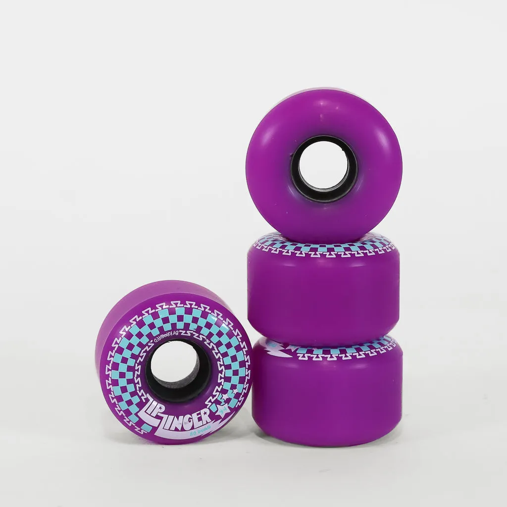 Krooked Skateboards - 54mm (80a) Zip Zinger Skateboard Wheels (Purple)