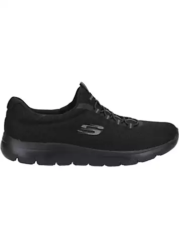 Ladies Black Summits Trainers by Skechers | Look Again