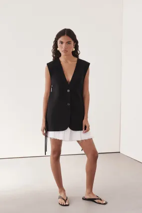 LISE BLACK LOW CUT VEST