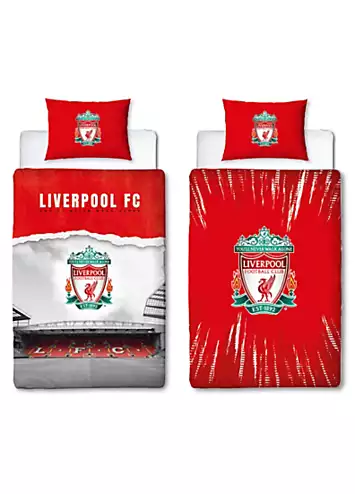 Liverpool FC Walk Alone Single Panel 100% Cotton Reversible Duvet Cover Set | Kaleidoscope