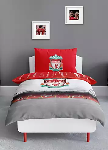 Liverpool FC Walk Alone Single Panel 100% Cotton Reversible Duvet Cover Set | Kaleidoscope