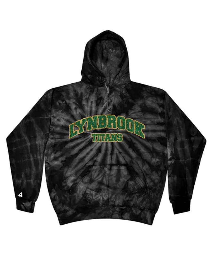 Lynbrook TITANS Glittered Girl's Tie-Dye Hoodie-YOUTH SIZES