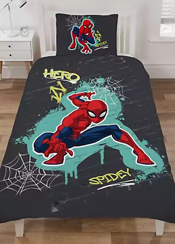 Marvel Spiderman Hero Reversible Single Duvet Cover Set | Kaleidoscope