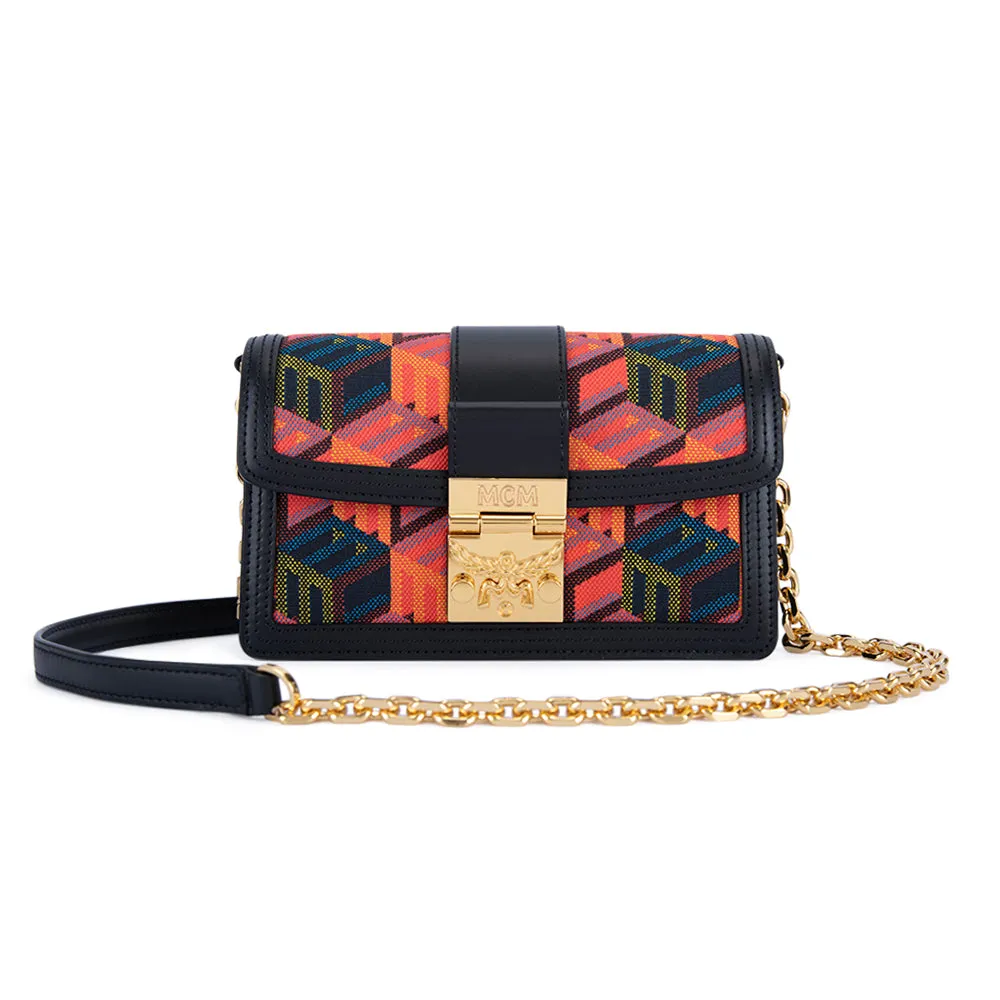 MCM Gretl Cubic Jacquard Crossbody Bag Multi  Mini