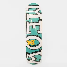 Meow Skateboards - 8.0” Logo Skateboard Deck - Teal