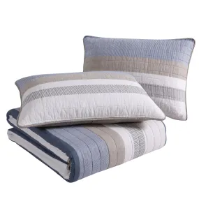 Nautica Galewood Beige Twin Quilt-Sham Set Multi