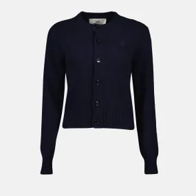 Navy Cashmere Cardigan