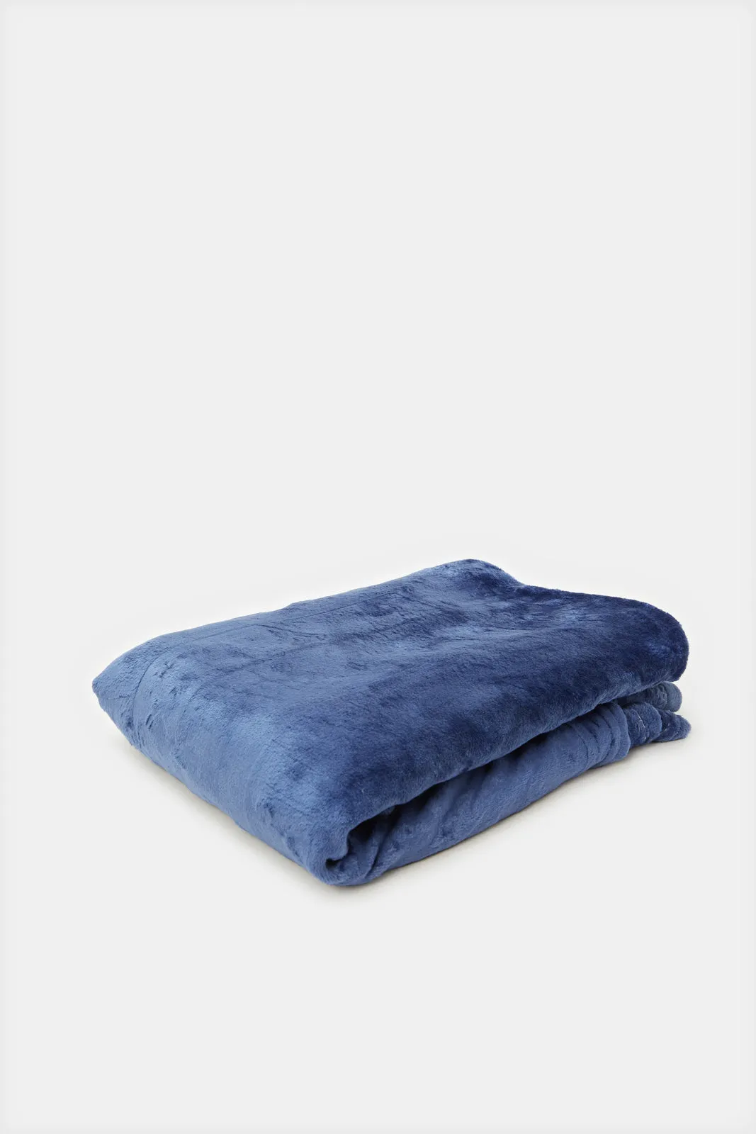 Navy Plain Flannel Blanket (Double Size)