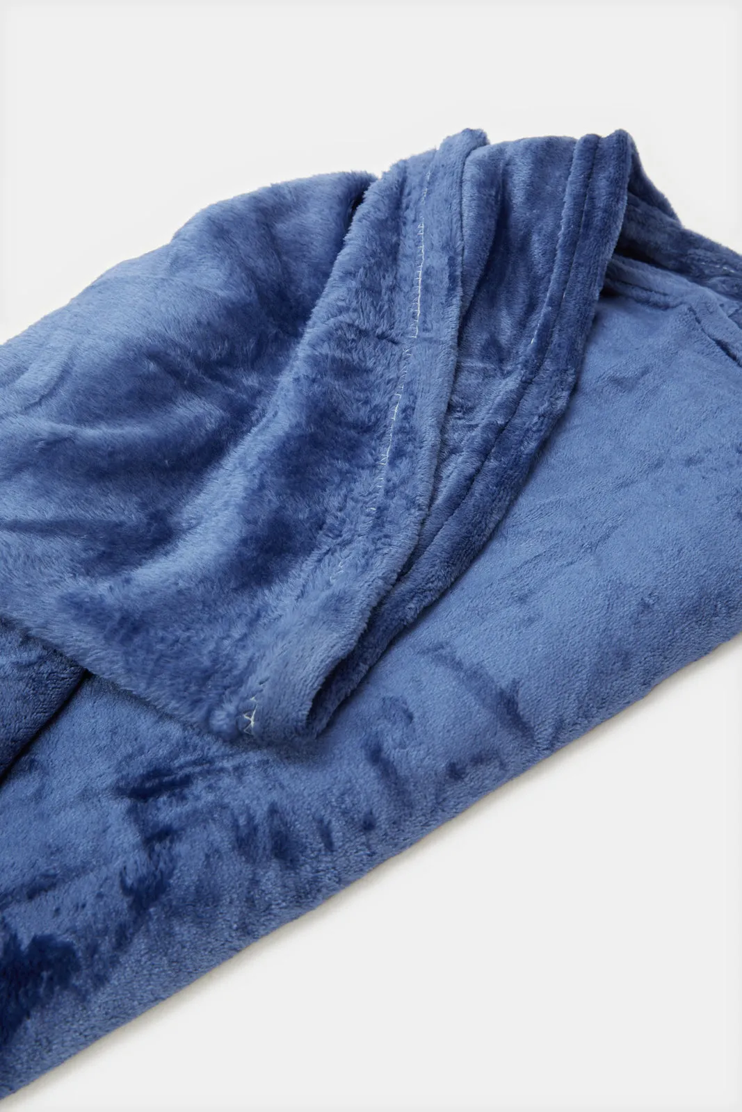 Navy Plain Flannel Blanket (Double Size)