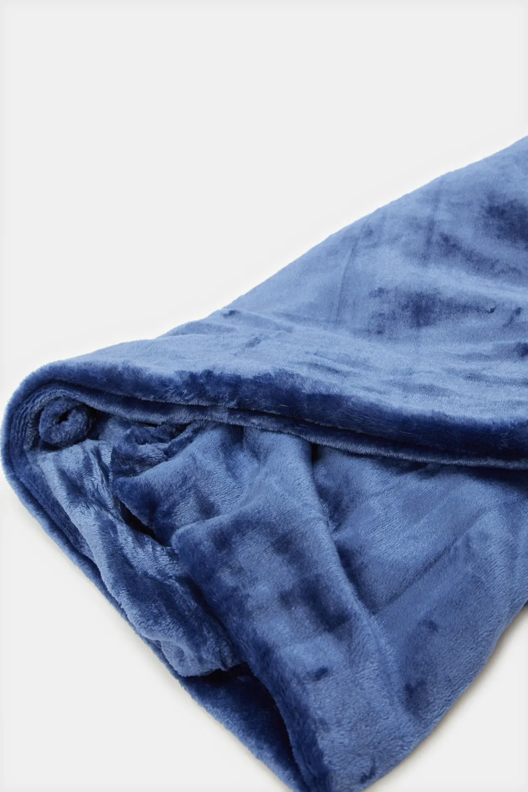 Navy Plain Flannel Blanket (Double Size)