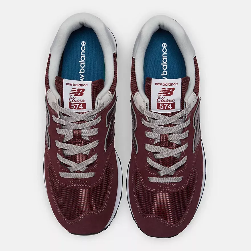 New Balance Men’s ML574EVM Burgundy White