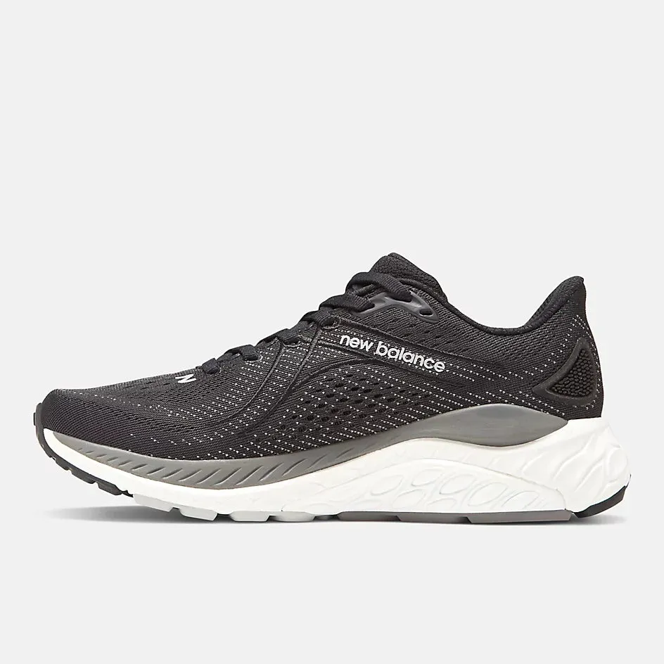 New Balance Women's Fresh Foam X W860K13 Black White Castlerock