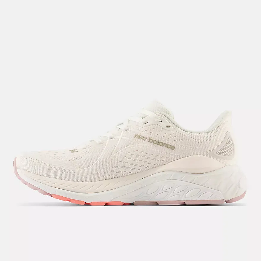 New Balance Women’s Fresh Foam X W860L13 White Metallic Grapefruit