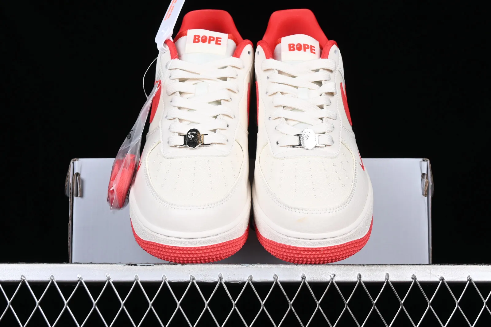 Nike Air Force 1 07 Low BAPE Sail Red Off White BS9055-749