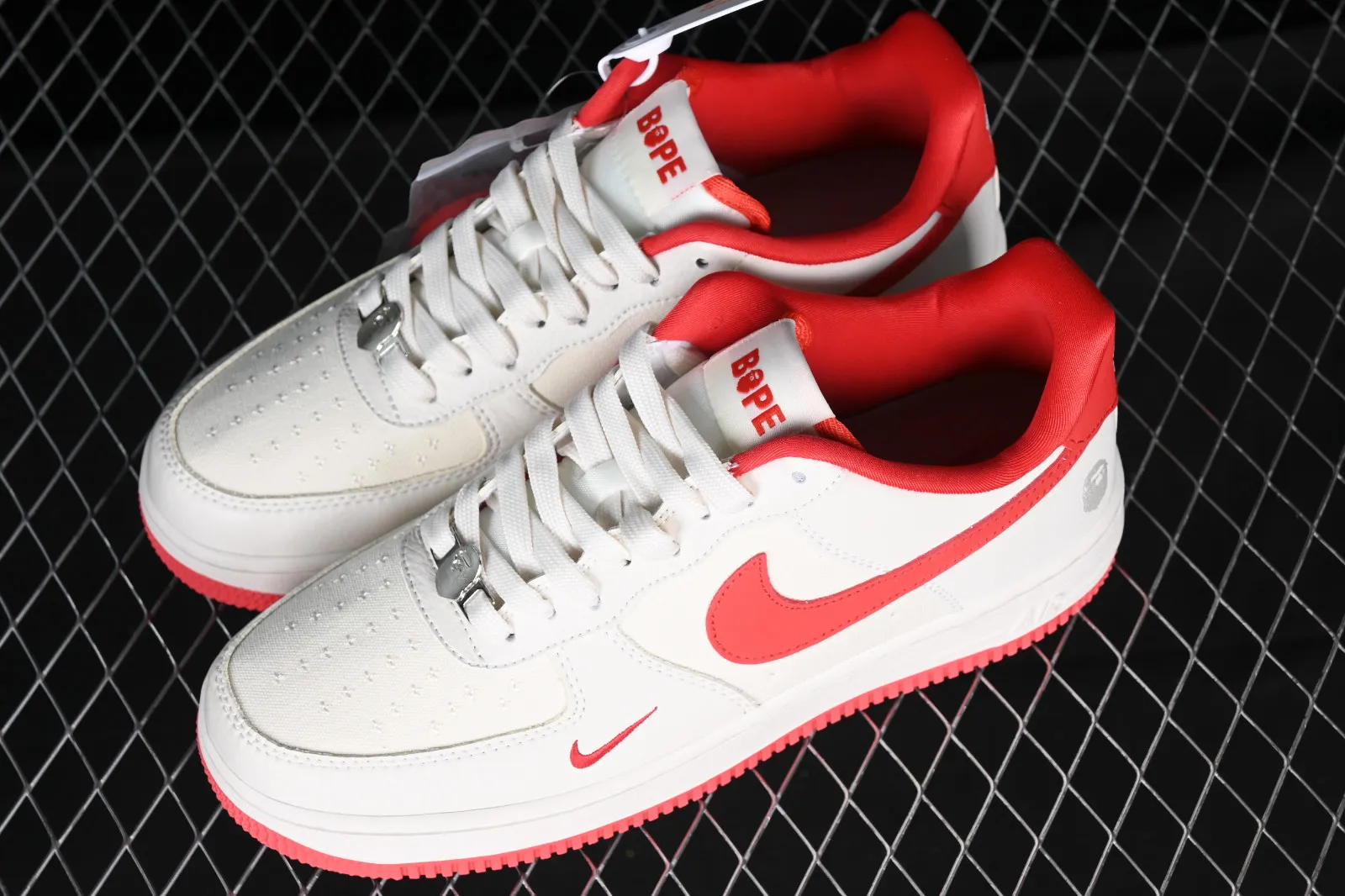 Nike Air Force 1 07 Low BAPE Sail Red Off White BS9055-749