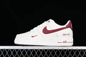 Nike Air Force 1 07 Low NAI-KE Off White Dark Red NK0621-911