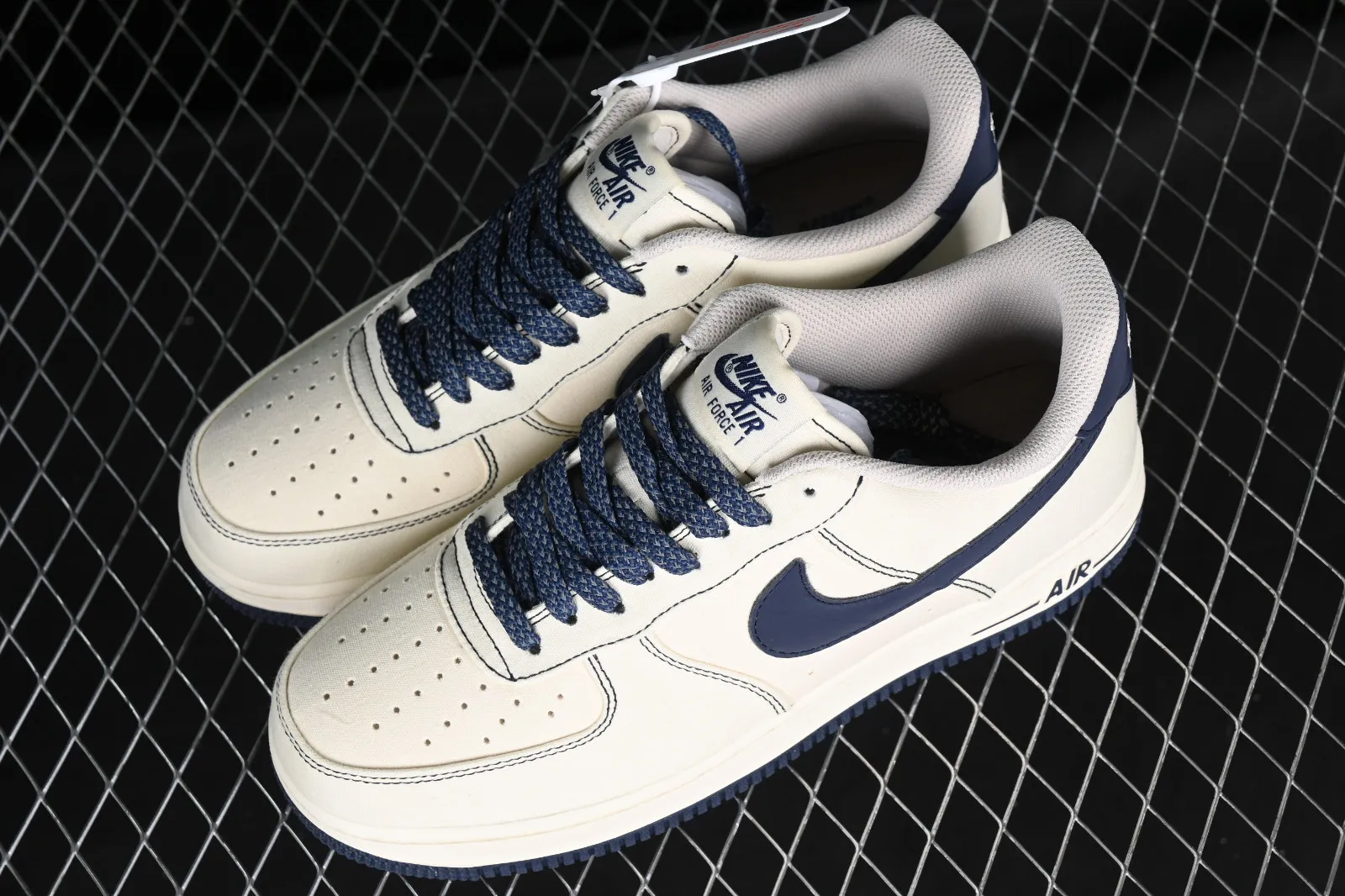 Nike Air Force 1 07 Low Sail Dark Blue Off White TQ1456-299