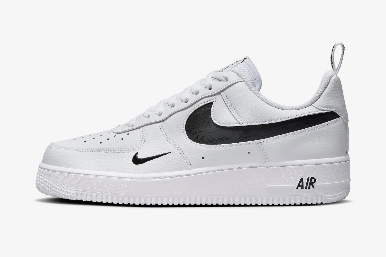 Nike Air Force 1 Low Multi-Etch Swoosh White Black FV1320-100