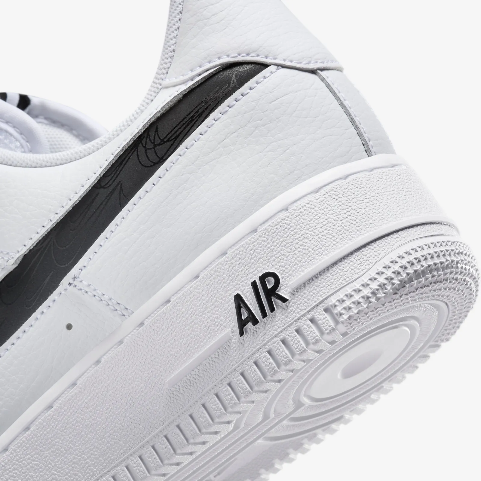 Nike Air Force 1 Low Multi-Etch Swoosh White Black FV1320-100