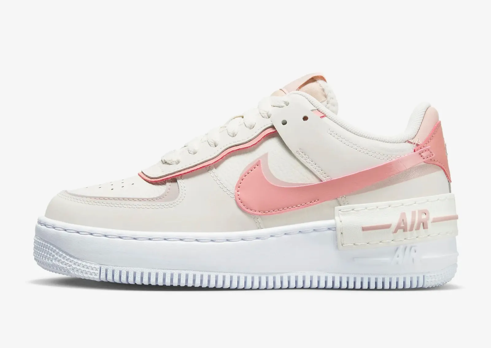 Nike Air Force 1 Shadow Phantom Pink Oxford White Red Stardust DZ1847-001