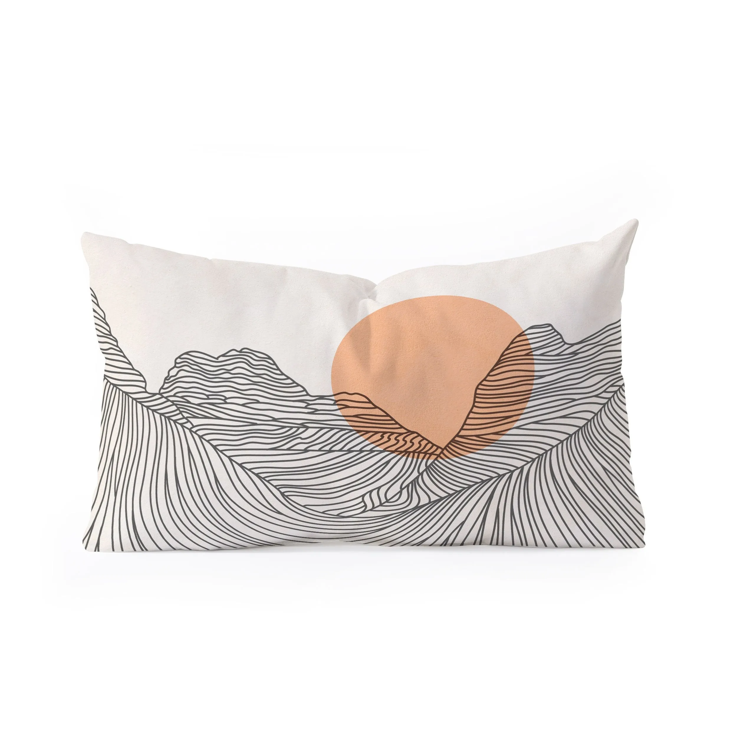 Ole Mountain Lines Oblong Throw Pillow (DS)