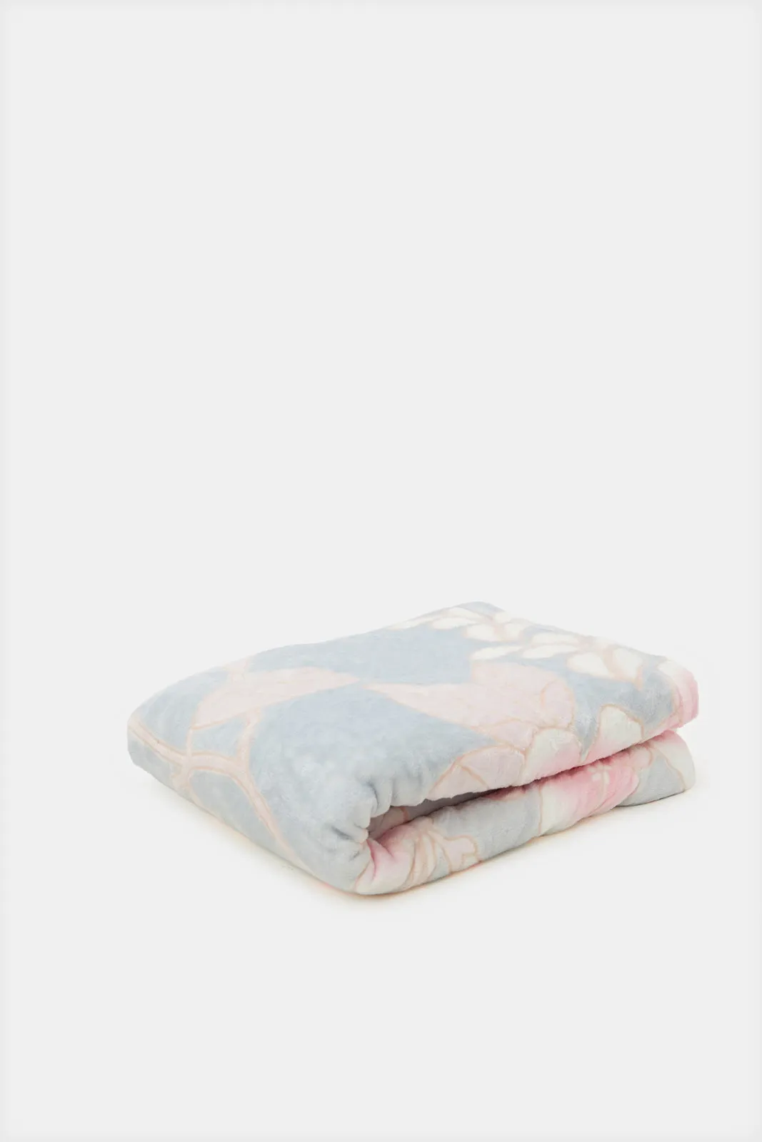 Pink Floral Printed Blanket (Single Size)