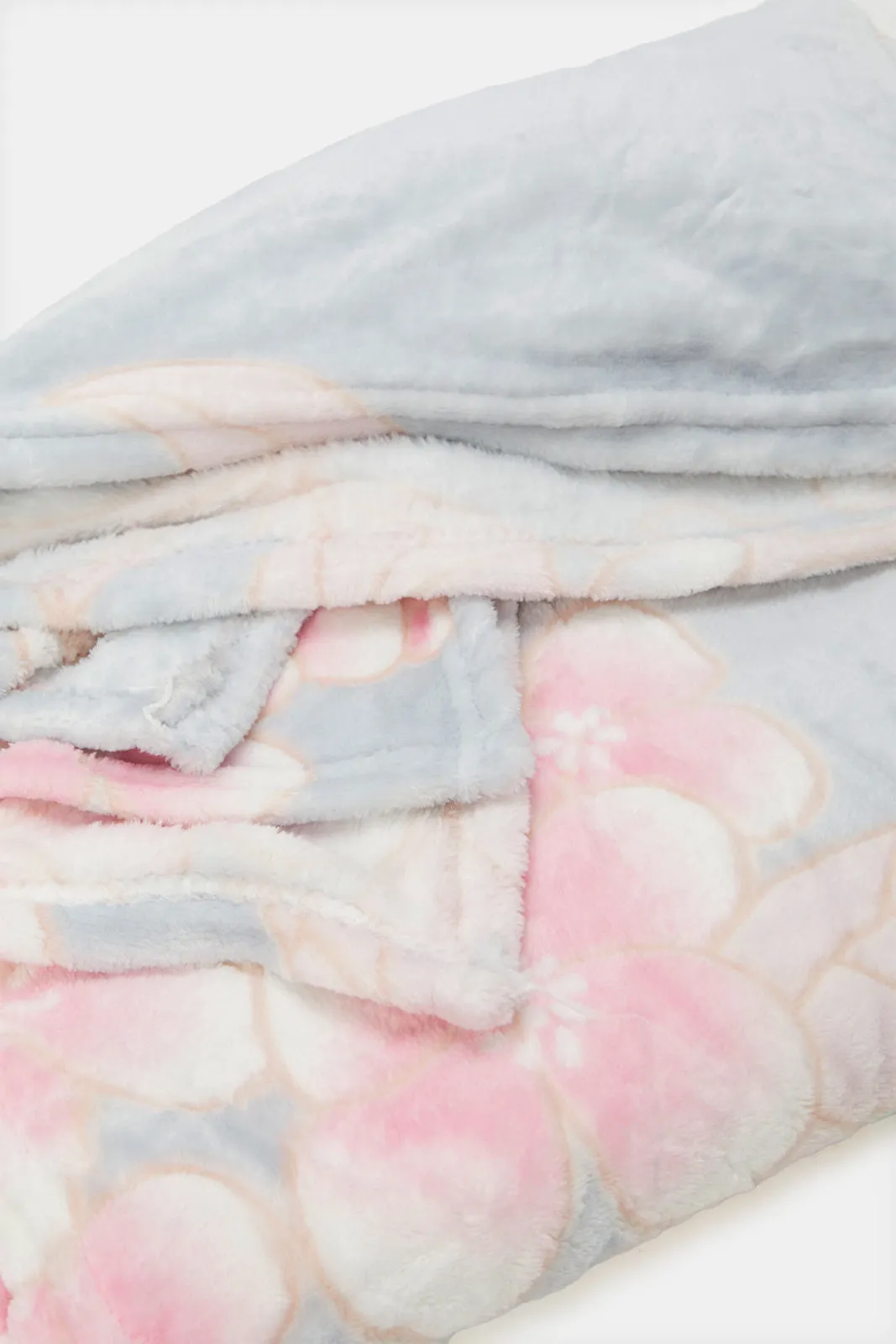 Pink Floral Printed Blanket (Single Size)