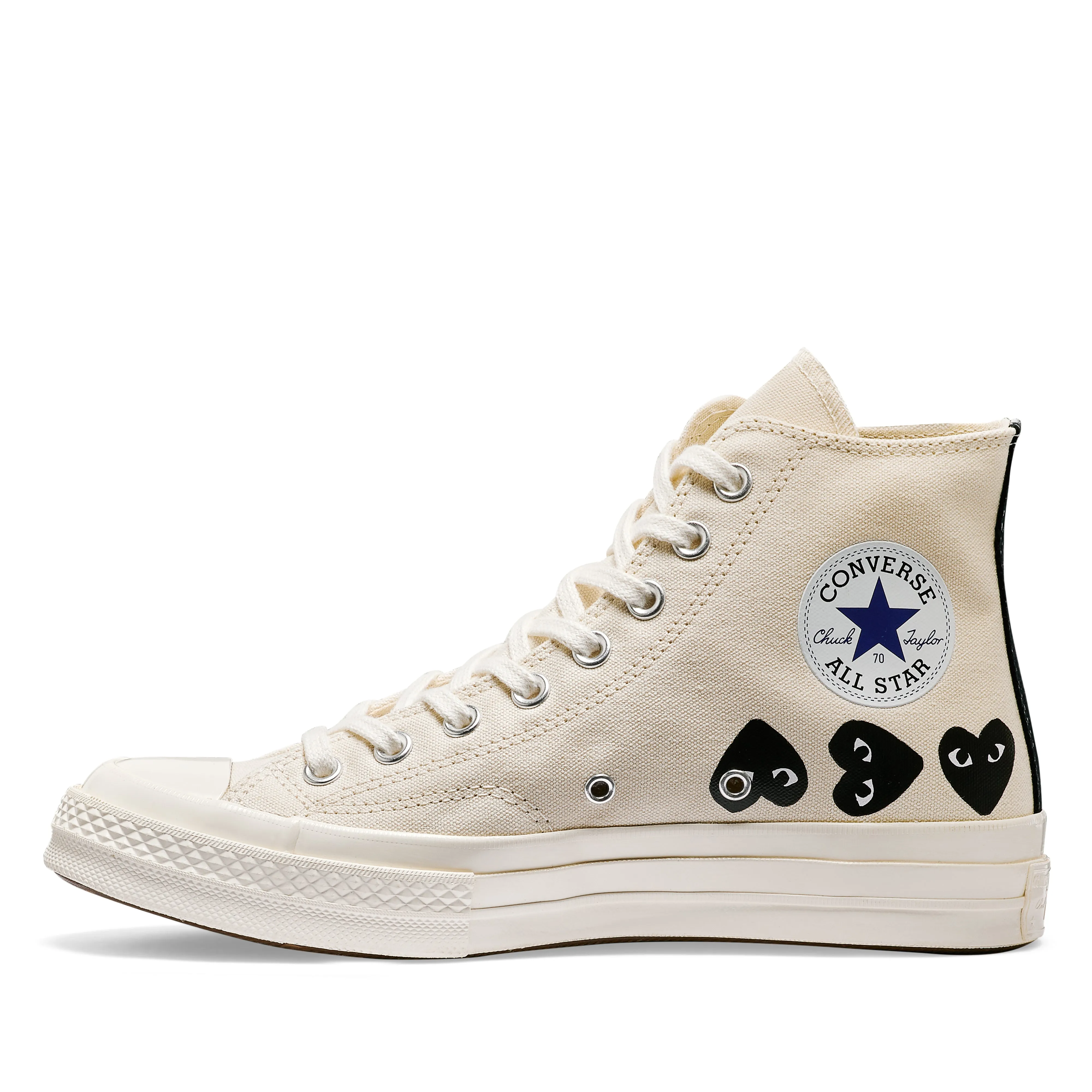 Play Converse - Multi Black Heart Chuck Taylor All Star '70 High Sneakers - (Beige)