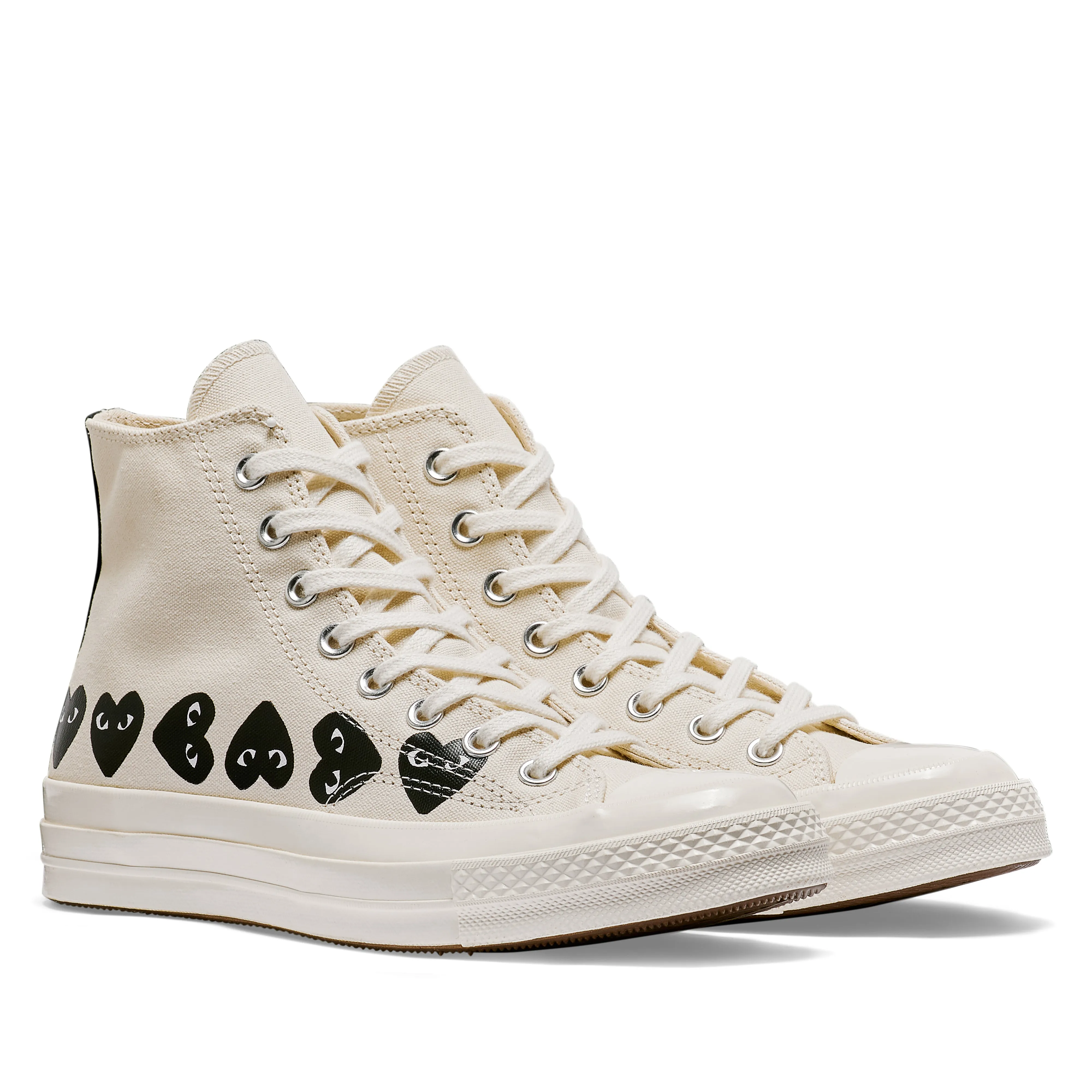 Play Converse - Multi Black Heart Chuck Taylor All Star '70 High Sneakers - (Beige)