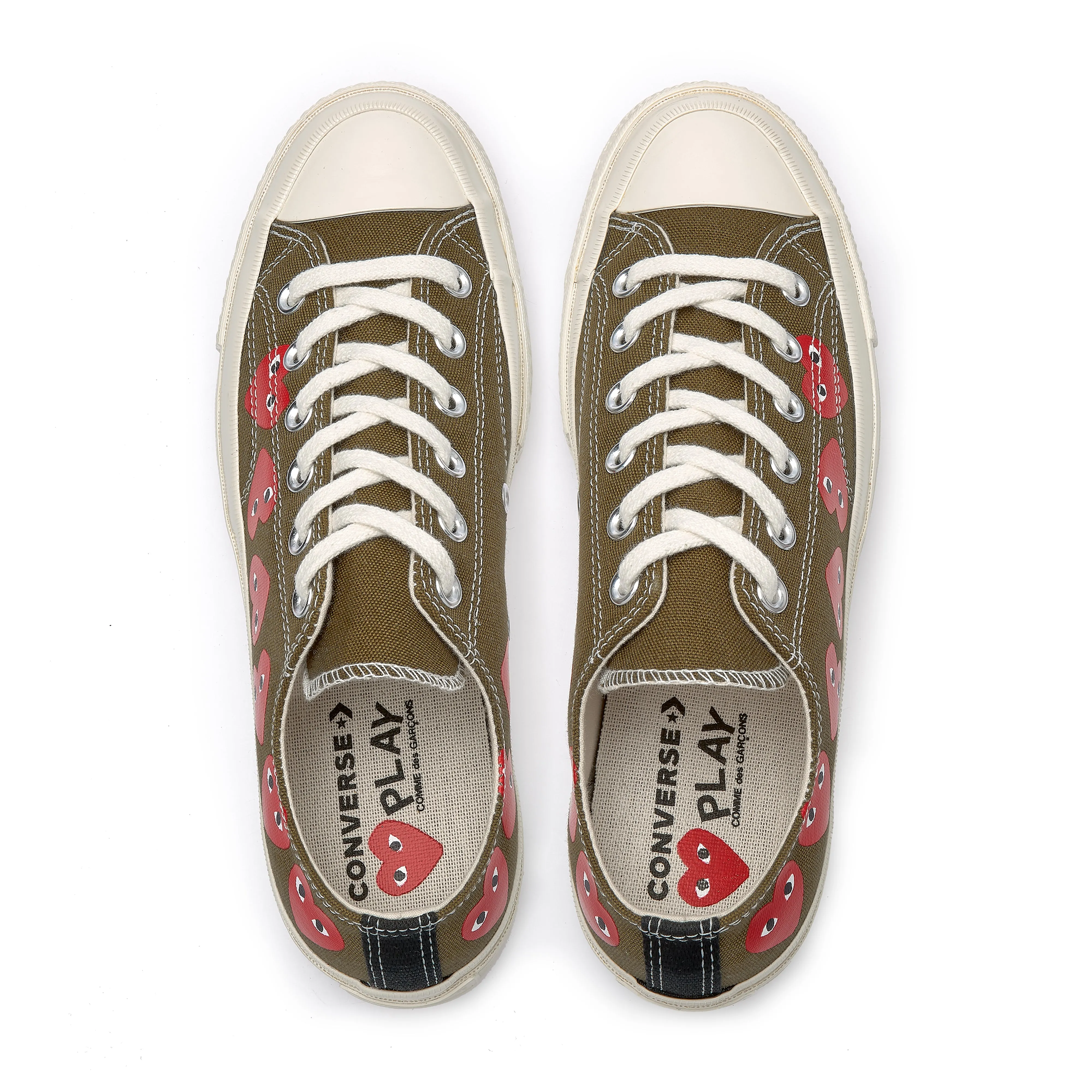 Play Converse - Multi Red Heart Chuck Taylor All Star ’70 Low Sneakers - (Khaki)