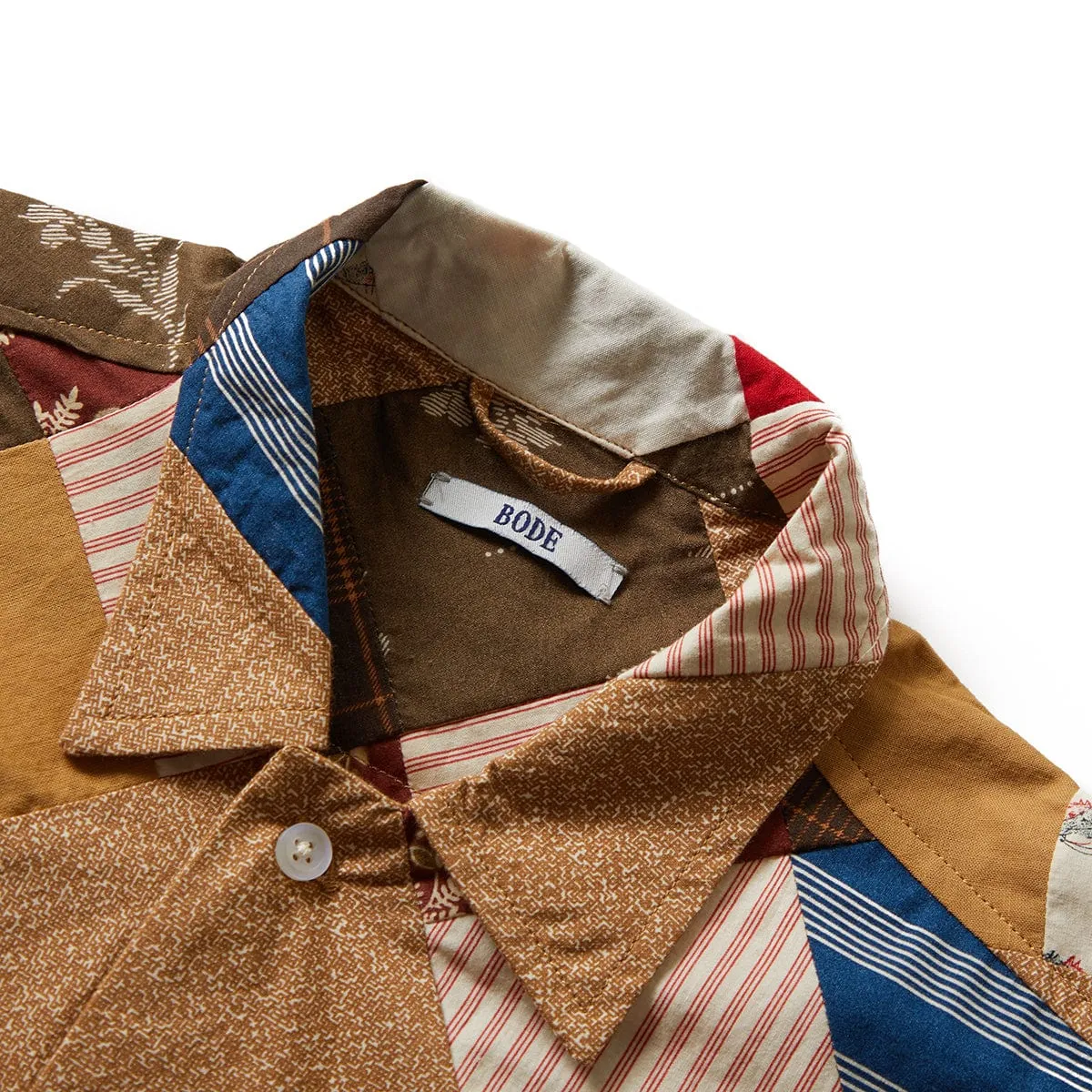 PONY CALICO QUILT LS SHIRT BROWN MULTI | Bodega