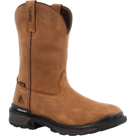 ROCKY Men's Rams Horn Waterproof Pull-On Work Boot RKW0395