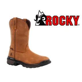 ROCKY Men's Rams Horn Waterproof Pull-On Work Boot RKW0395